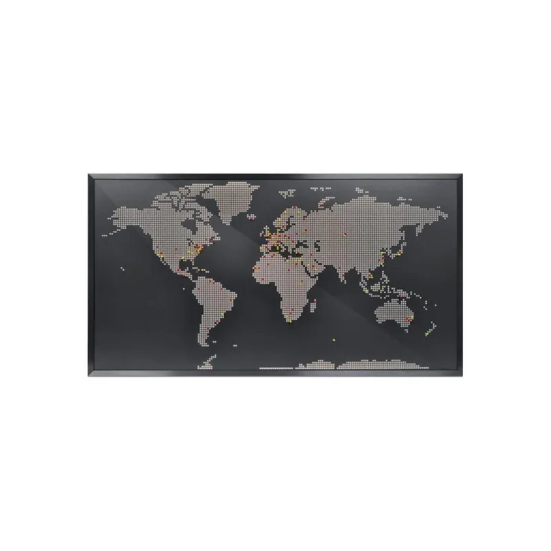 Echt Wandleuchte konturiertes Weltkarten-Design grafische Linien integrierte LED-Technik – MAP | Sompex