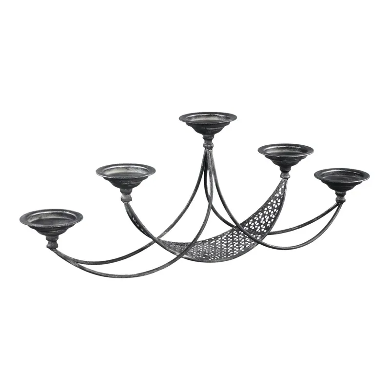 Kerzenständer Eisenmaterial strukturiertes Metalldesign moderne Formgebung – Zicca | PTMD Aktuell