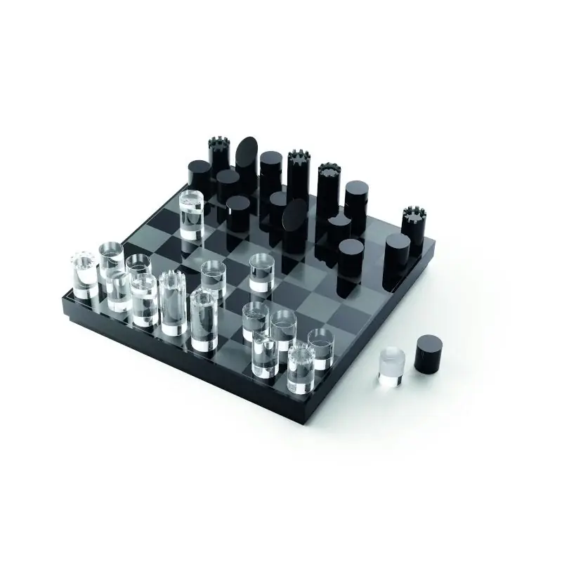 Sofort Bestellen Schachspiel aus Acryl, Handpolierte Figuren, Transparenter Spiel- und Aufbewahrungskasten – Yap | Philippi