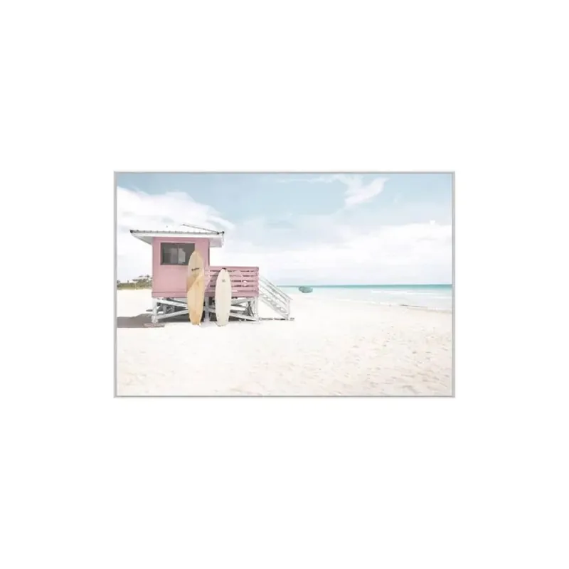 Neue Ware Wandbild – Strand Design, Glas Material, Hochformat Format | PTMD