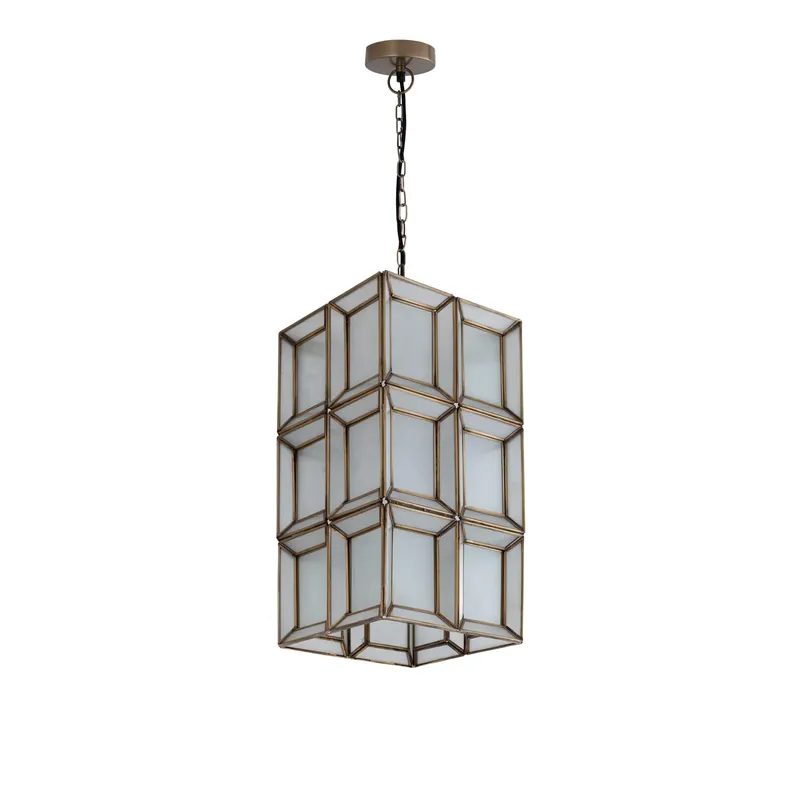 Hängelampe – Milchglas Design, Zylindrische Form, Glasmaterial, Weiß – Layra | PTMD Mega-Angebot