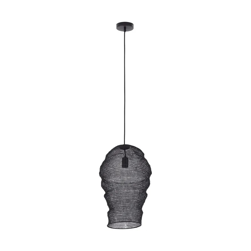 Hängelampe - Metall Drahtdesign Durchsichtig Schwarz S – Miko | PTMD Angebot