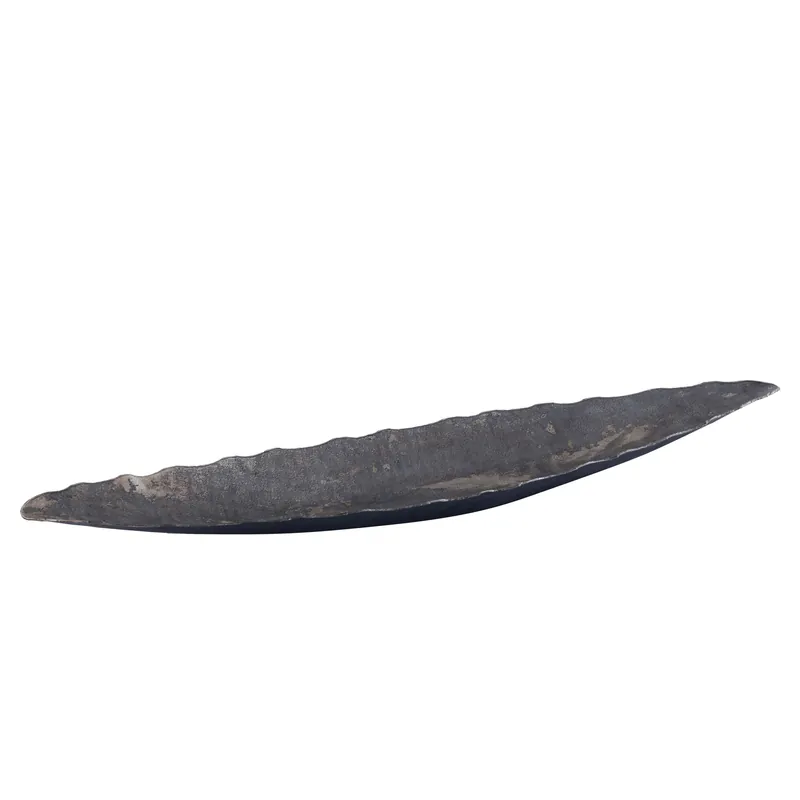 Schale – Wellenrand, Ovale Form, Aluminium Material, Silver, L – Semin | PTMD Echt