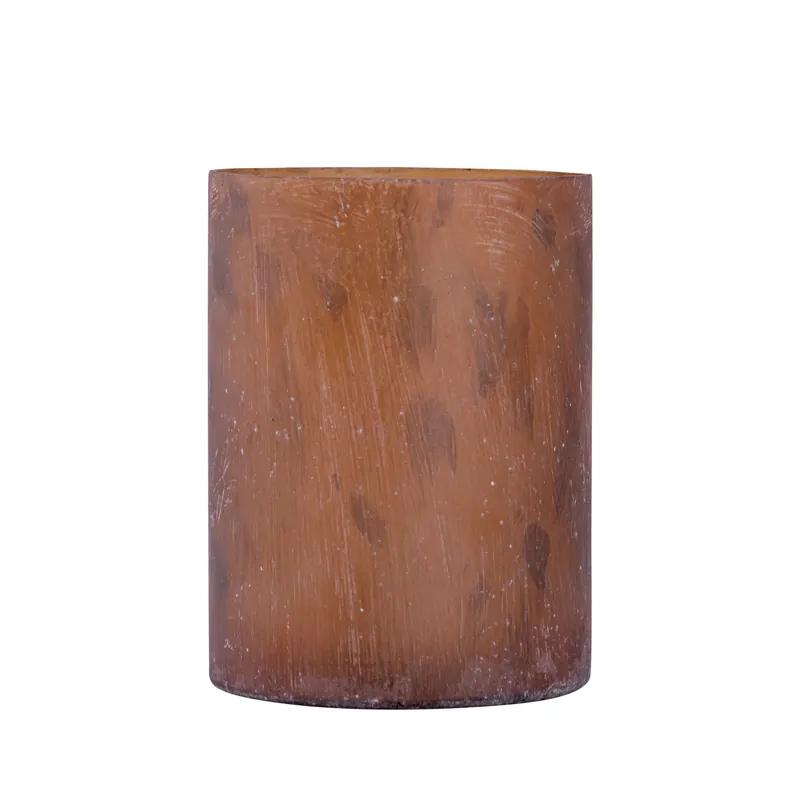 Kracherpreis Windlicht - Glas Marmoroptik Matt Rost – Matthy | PTMD