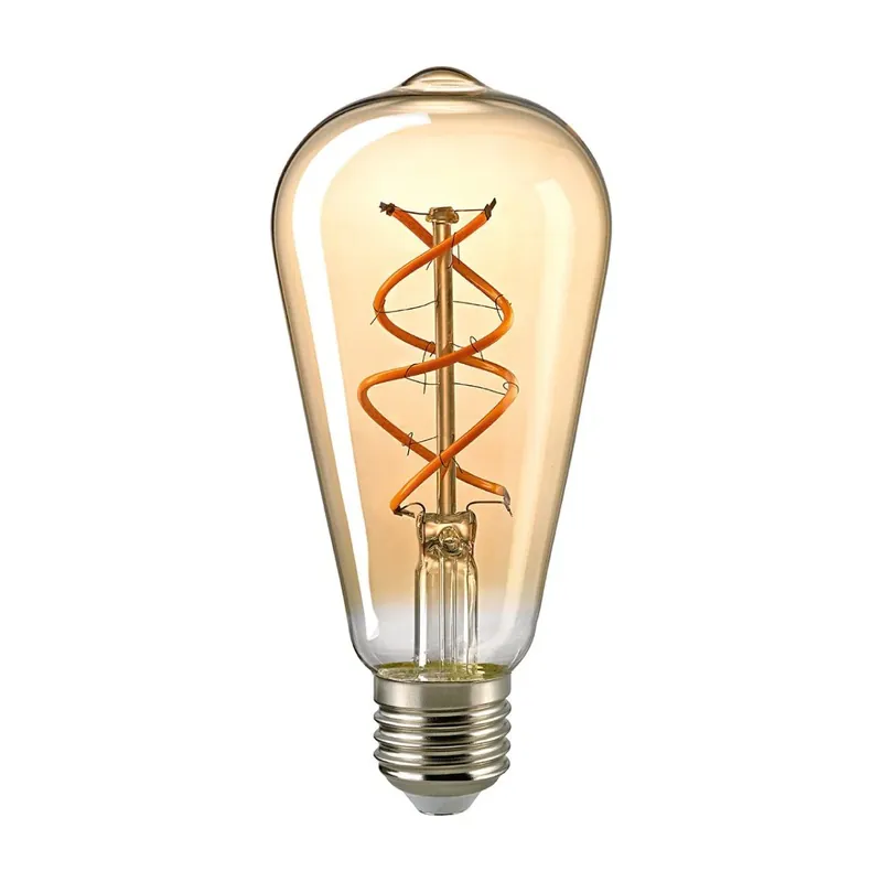 Zertifiziert 4,5W Curved Rustika gold E27 250lm 1800K dim