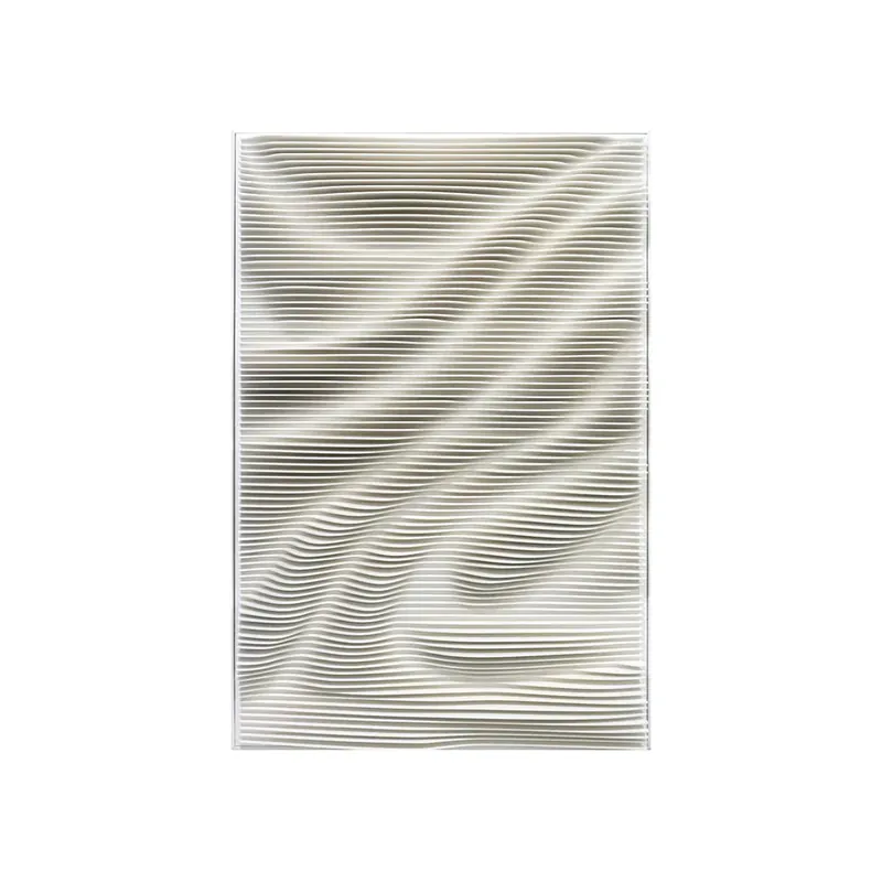 Wandpaneel – Wellen Design, Rechteckige Form, MDF Material, Weiß – Aleishia | PTMD Highlight