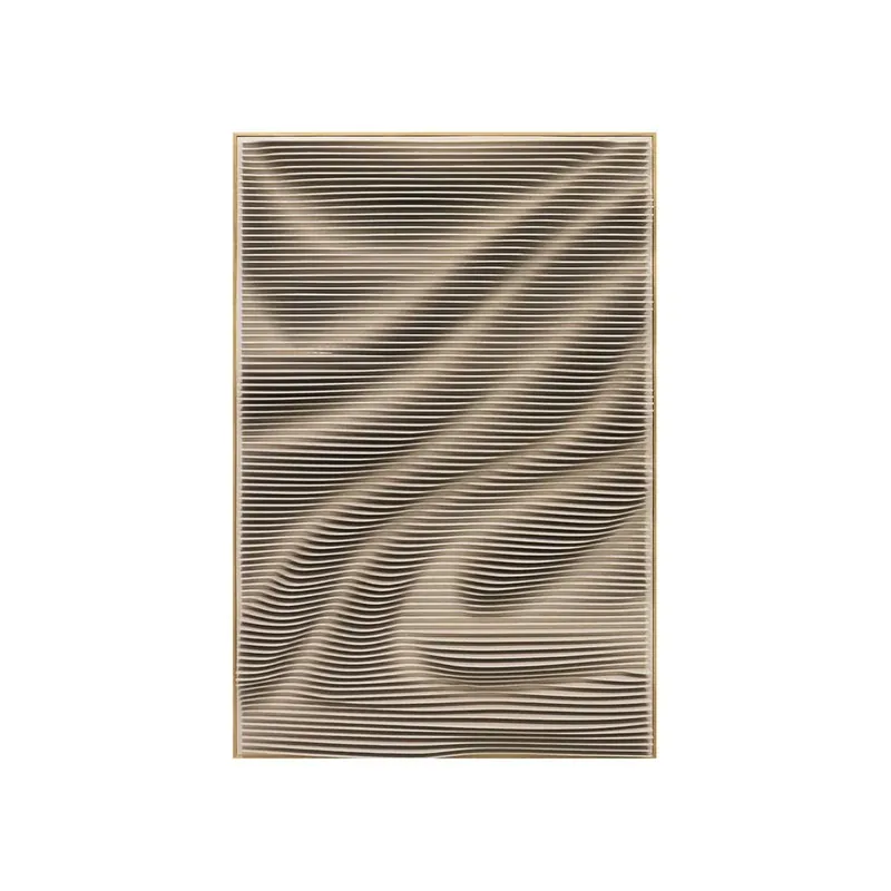 Markenprodukt Wandpaneel – Wellen Design, Rechteckige Form, MDF Material, Creme – Aleishia | PTMD