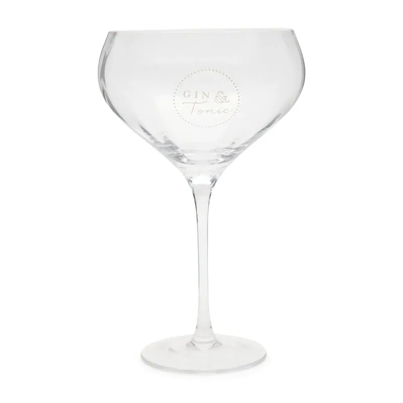Highlight Trinkglas – Transparent mit weißem Aufdruck – Elegance Gin & Tonic | Rivièra Maison