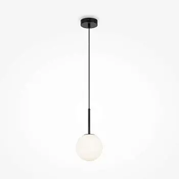 Pendelleuchte Schwarzes Metall Mattweißes Glas Minimalistisches Design – Basic Form | Maytoni Schneller Versand