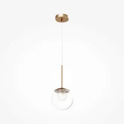 Pendelleuchte Gebürstetes Gold Maschendraht-Rundes Design – Basic Form | Maytoni Mega-Angebot