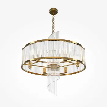 Pendelleuchte mit Gold-Finish & Kristallelementen – Frame | Maytoni Günstig