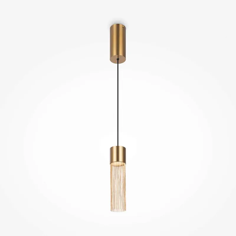 Markenprodukt Pendelleuchte Mattgoldenes Finish Opalglas & Integrierte LED – Imaginary | Maytoni