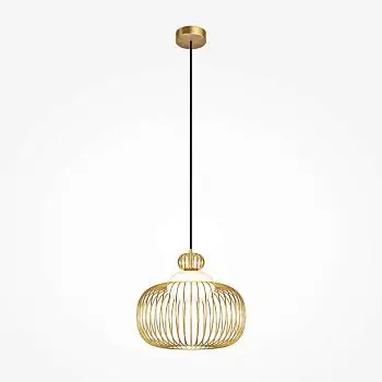 Pendelleuchte Mattgoldenes Finish & Weißer Glasdiffusor – Levitation | Maytoni Super-Preis