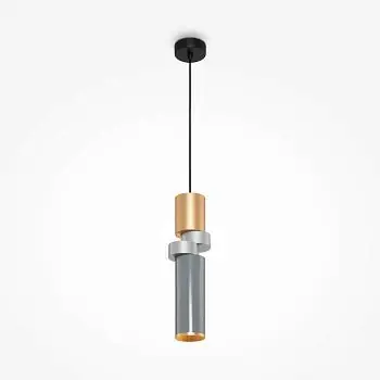 Pendelleuchte Metall mit Gold- & Grau-Finish Satiniertes Glas & LED‑Akzent – Palette | Maytoni Online Kaufen