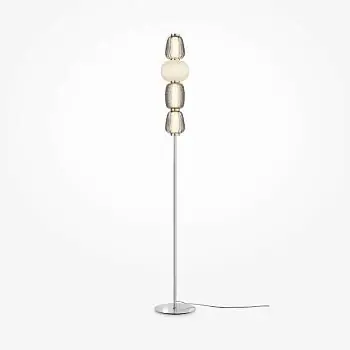 Saisonangebot Stehleuchte Metallrahmen Chrom‑Finish & Integrierte LED (32 W) – Pattern | Maytoni