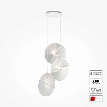 Knallerangebot Pendelleuchte Weißes Textil Modernes Design & Integrierte LED – Reflex | Maytoni
