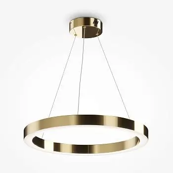 Nur Heute Pendelleuchte Messingfarbenes Edelstahl Acryl-Elemente Ringförmiges Design – Saturno | Maytoni