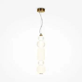 Direkt Vom Hersteller Pendelleuchte mit goldfarbener Metallbasis, transparentem Glas und Kristallakzenten im luxuriösen Design – Collar | Maytoni