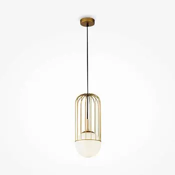 Pendelleuchte mit goldfarbener Metallbasis und weißem Glasdiffusor im modernen Design – Telford | Maytoni Garantierte Lieferung