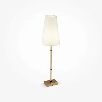 Tischleuchte Messing- & Metallfuß Weißer Stoffschirm & Modern – Zaragoza | Maytoni Online Kaufen
