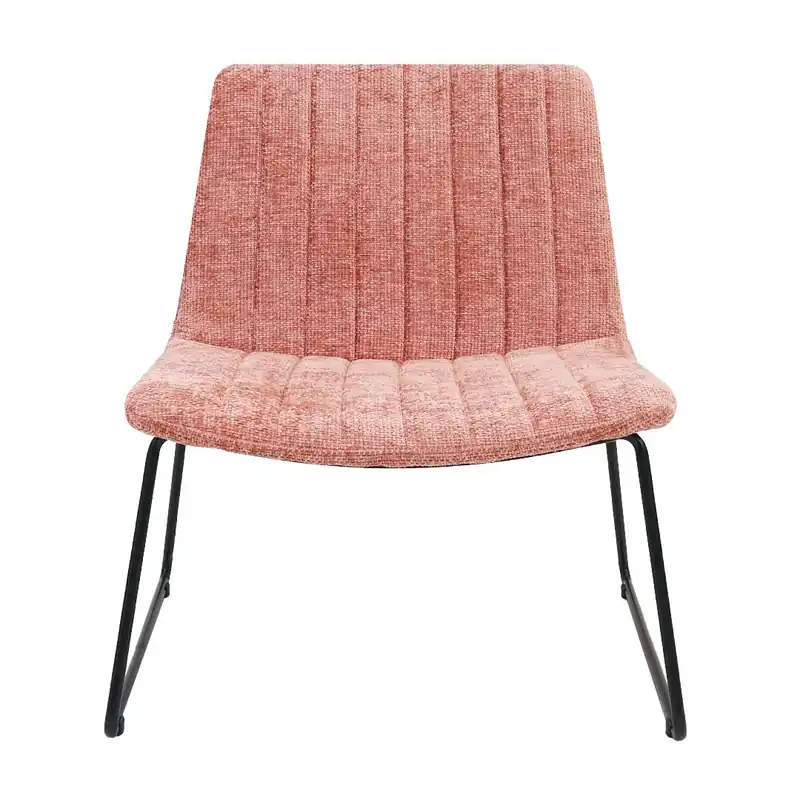 Sonderaktion Sessel – Chenille Bezug, Vertikale Steppung, Metallgestell – James | Kick Collection