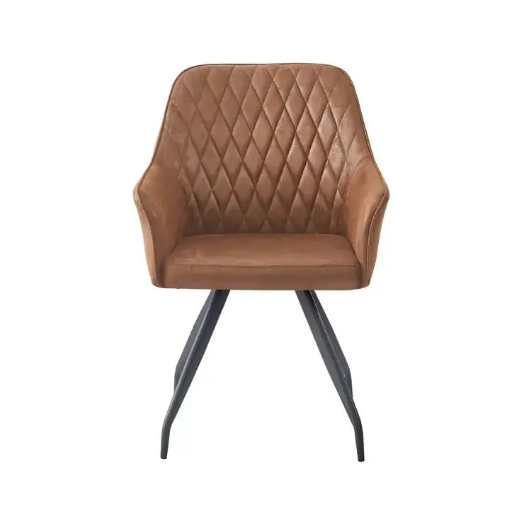 Finale Aktion Stuhl Gestepptes Rücken-Design Samtbezug Eisen-Gestell – Amber 225 | Kayoom