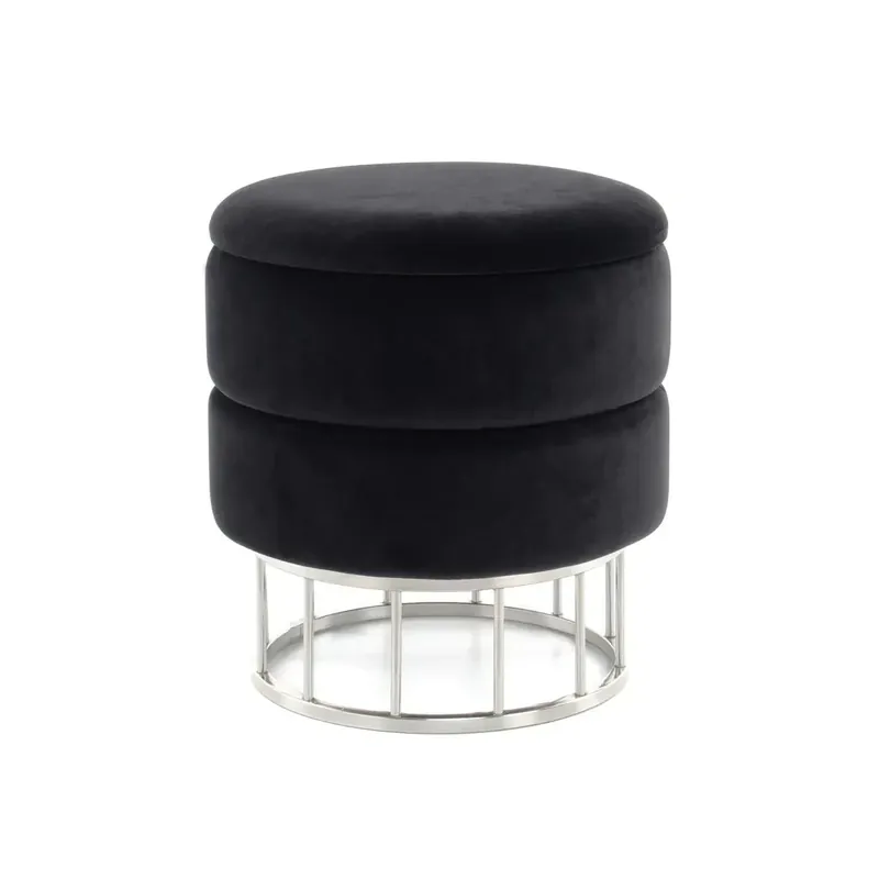 Hocker Samtbezug Gittermetallgestell runde Form – Zero 525 | Kayoom Markenware