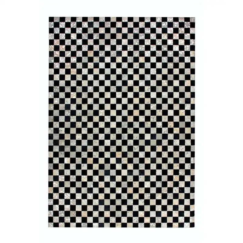 Lederteppich Patchwork-Design Echtleder rechteckig – Rocket 210 | Kayoom Preisknaller