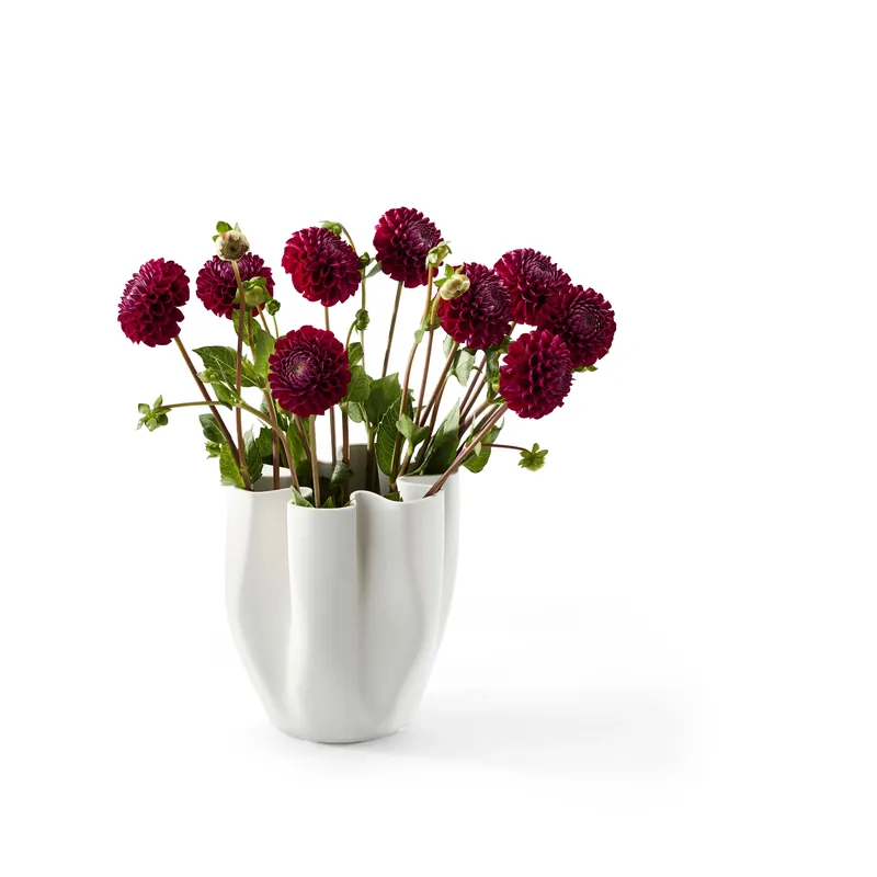 Günstig Vase mit 3D-gedrucktem Keramik-Faltendesign & wasserfester Innenbeschichtung – Livree | Philippi