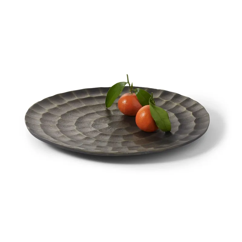 Sonderangebot Teller – gehämmertes Aluminium dunkles Finish strukturierte Oberfläche – Sunset | Philippi