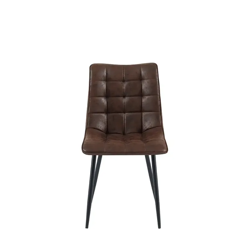 Esszimmerstuhl – Lederbezug, Komfortabler Sitz, Metallbeine, Modernes Design – Lucille | Benoa Jetzt Kaufen
