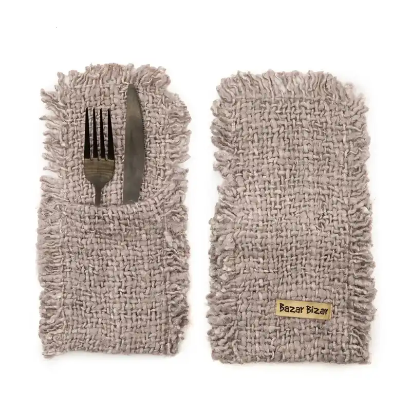 Sofort Bestellen Besteckhalter – Weiche Baumwolle, Seidiger Look, Handgefärbtes Finish – Oh My Gee | Bazar Bizar Antwerp