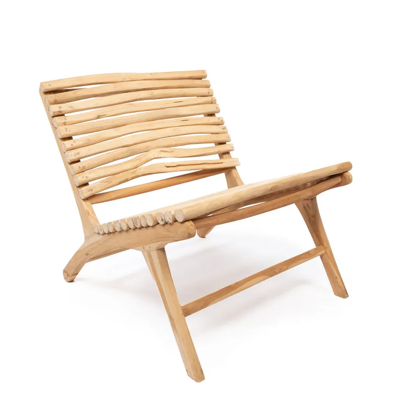 Loungesessel – Massives Teakholz, Organisches Design, Coastal Flair – Islander | Bazar Bizar Antwerp Nur Heute