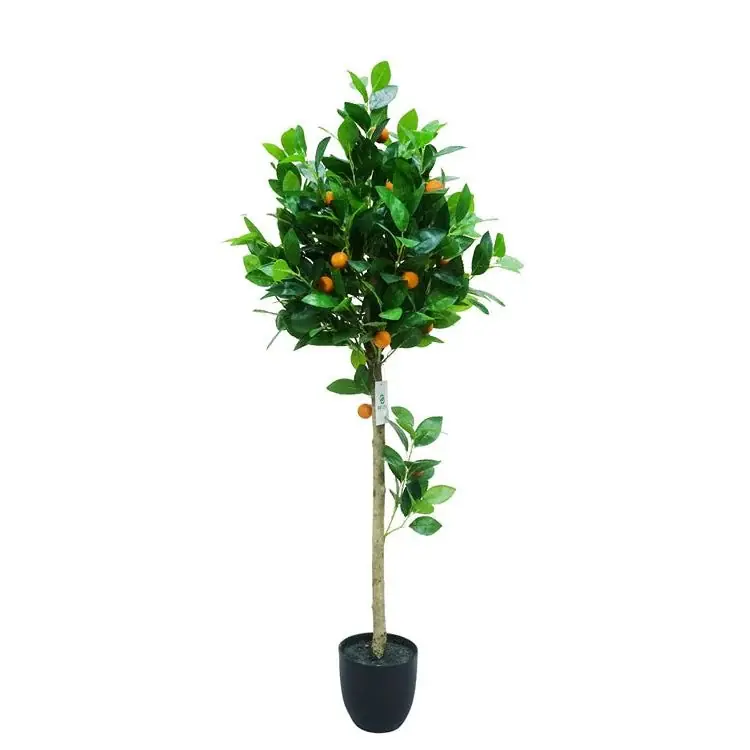 Bestseller Kunstpflanze - Realistische Blätter & Früchte, Pflegefrei, Mediterraner Look (170 cm) – Orangebaum | Neverleafs