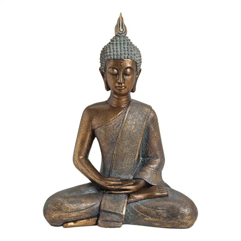 Schneller Versand Dekofigur – Goldenes Poly, Buddha Figur | Wurm