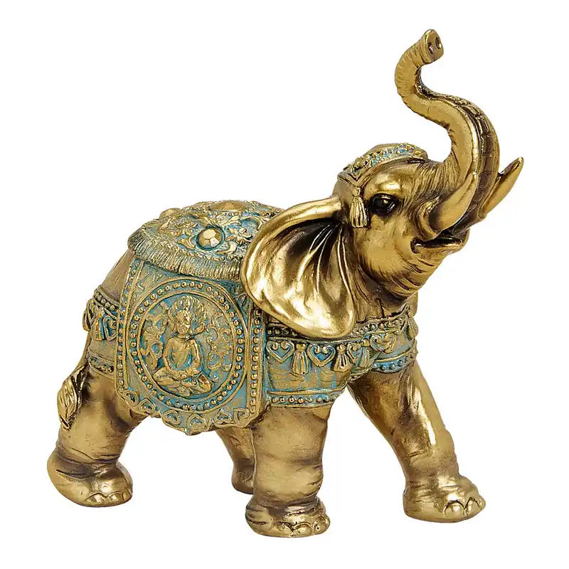 Must-Have Dekofigur – Goldenes Poly, Elefanten Figur | Wurm