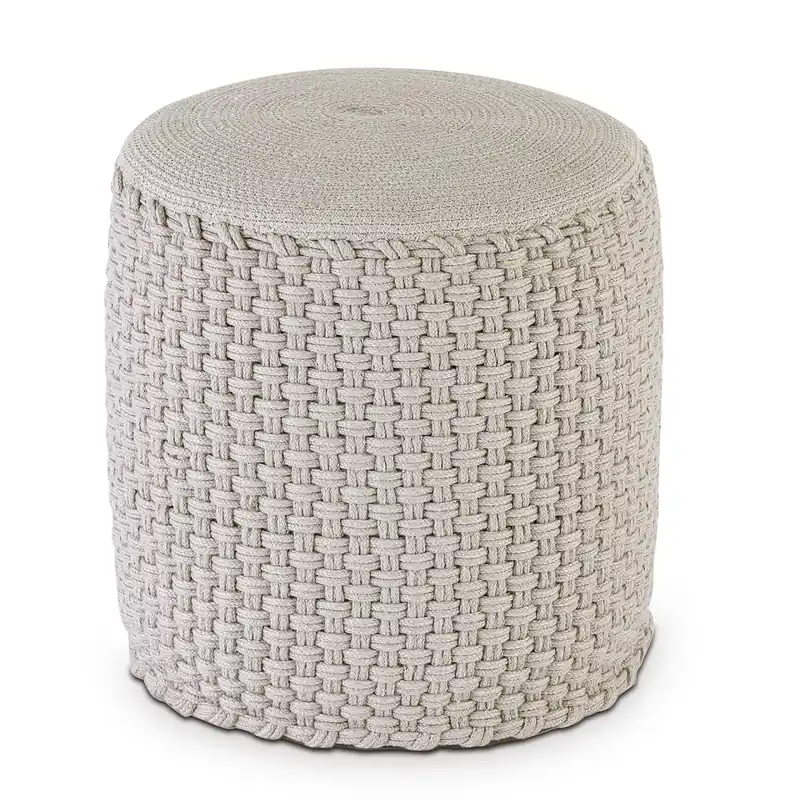 Mega-Angebot Pouf aus recyceltem Kunststoff, Strick-Optik, nachfüllbar & outdoor-tauglich – Merino | MVG Voglrieder