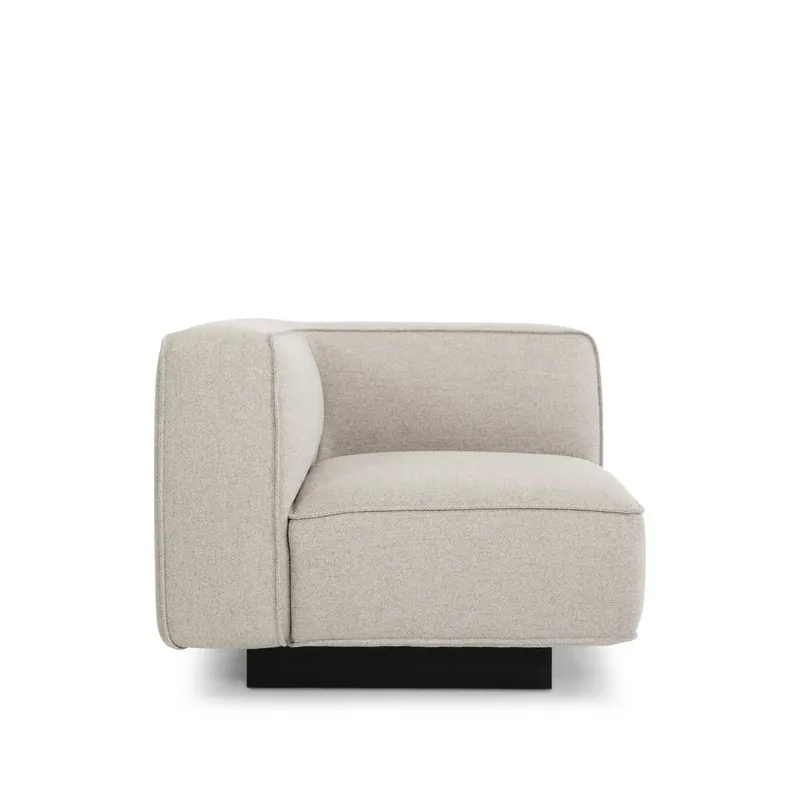 Ecksofa - Modulstoff Sockelbasis Schaumkern, Beige – Utopia | Njordec Echt