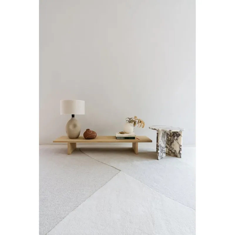 Teppich – Brüsseler Webtechnik, Skulpturales Muster, Natürliche Wollfasern, Robuste Struktur – Rose | Studio Femme Home Sichere Zahlung