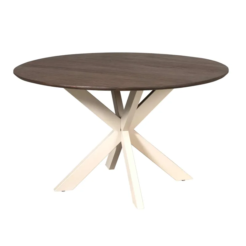 Heißes Angebot Esszimmertisch - rundes Tischblatt, Metallbeine, modernes Design – Madison | Starfurn