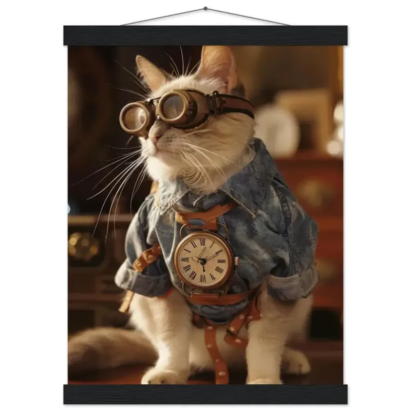 Schulposter – Korat Katze, Steampunk-Outfit, Brille | St Tropez Art Letzte Chance