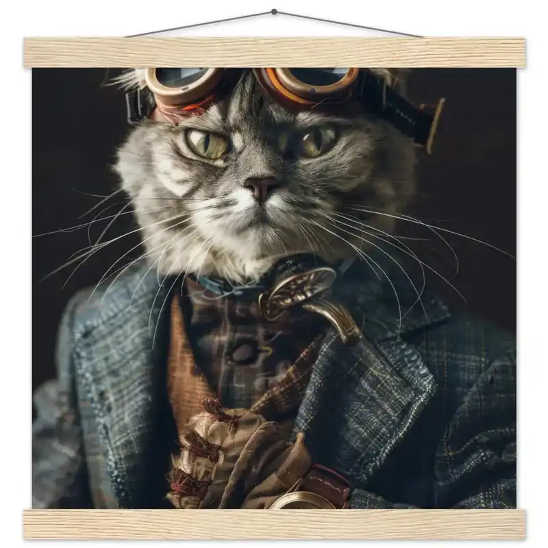 Sofort Bestellen Schulposter – Korat Katze, Steampunk-Outfit, Brille | St Tropez Art