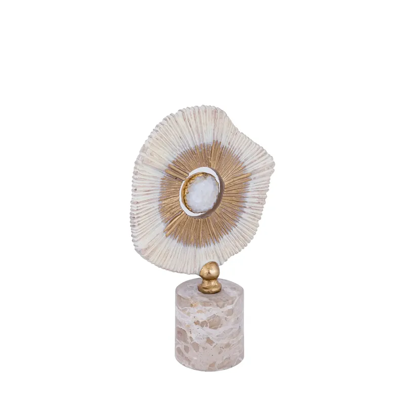 Preisreduziert Statue – Stein Design, Aluminium Material, Beige, Marmor Basis, S – Rella | PTMD