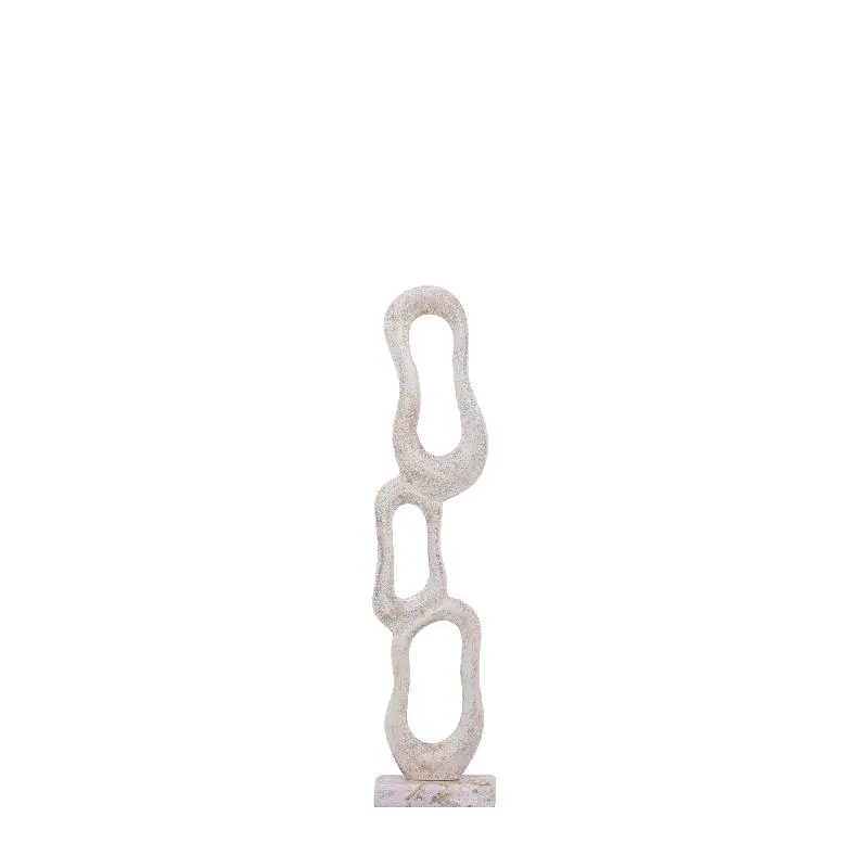 Statue – Abstraktes Design, Aluminium Material, Beige, S – Camare | PTMD Garantierte Lieferung