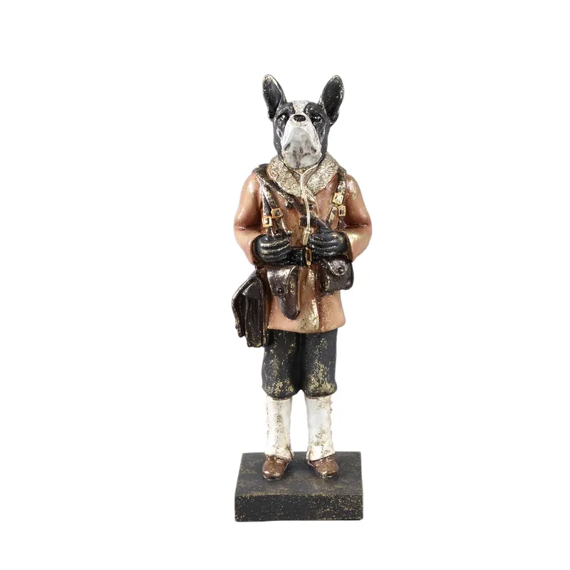 Preis Gesenkt Statue – Hunde Design, Polyester Material, Braun – Arne | PTMD