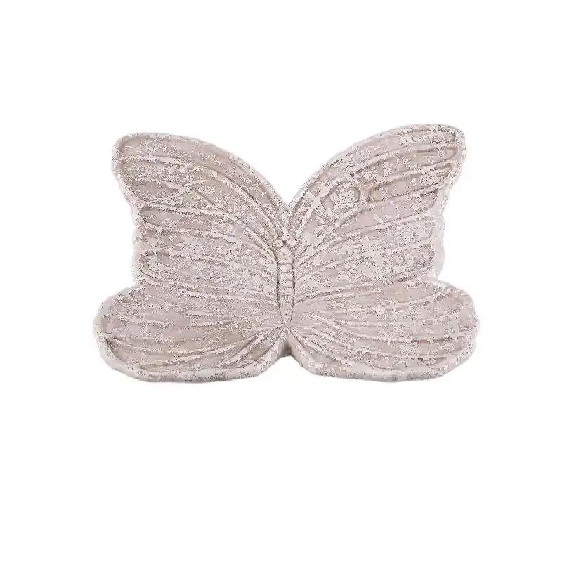 Sonderangebot Teller - Zement, Schmetterlingsform, Relief-Design, Creme – Alyzza | PTMD