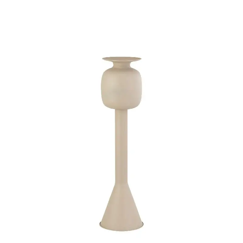 Garantierte Lieferung Topf - Eisenmaterial, langer Sockel, rund, Creme, S – Dainah | PTMD