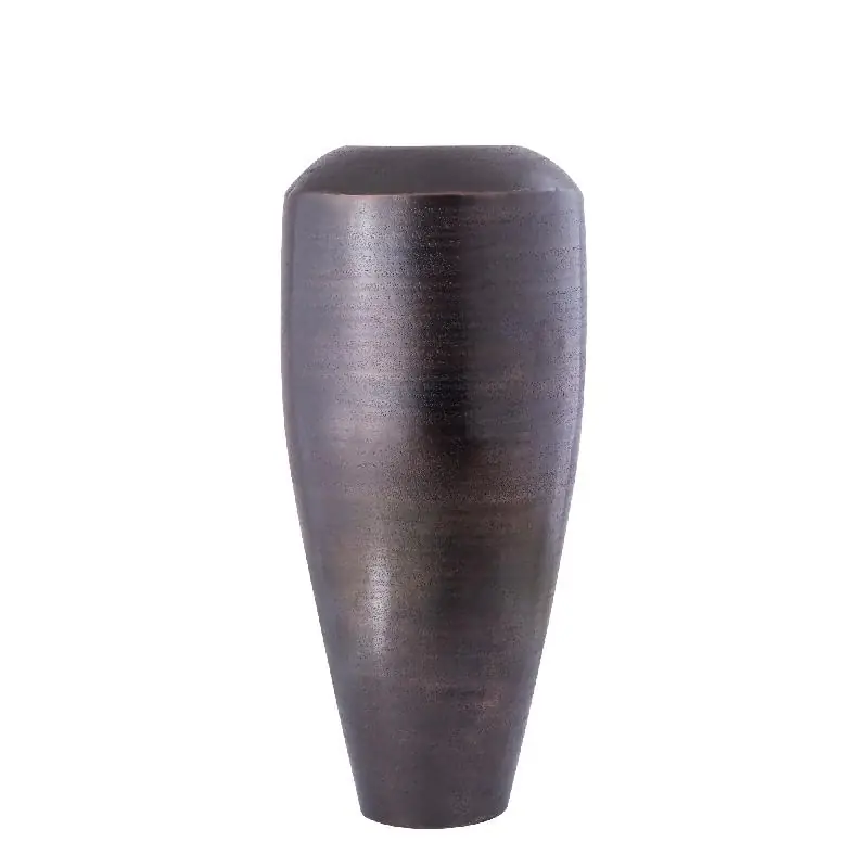 Blumentopf – Runde Form, Aluminium Blech, Kupferfarbene Oberfläche, S – Micheal | PTMD Rabatt