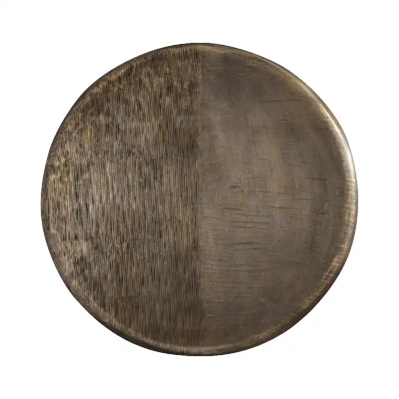 Wandpanel – Geripptes Design, Runde Form, Aluminium Material, Gold, L– Jowad | PTMD Bestseller