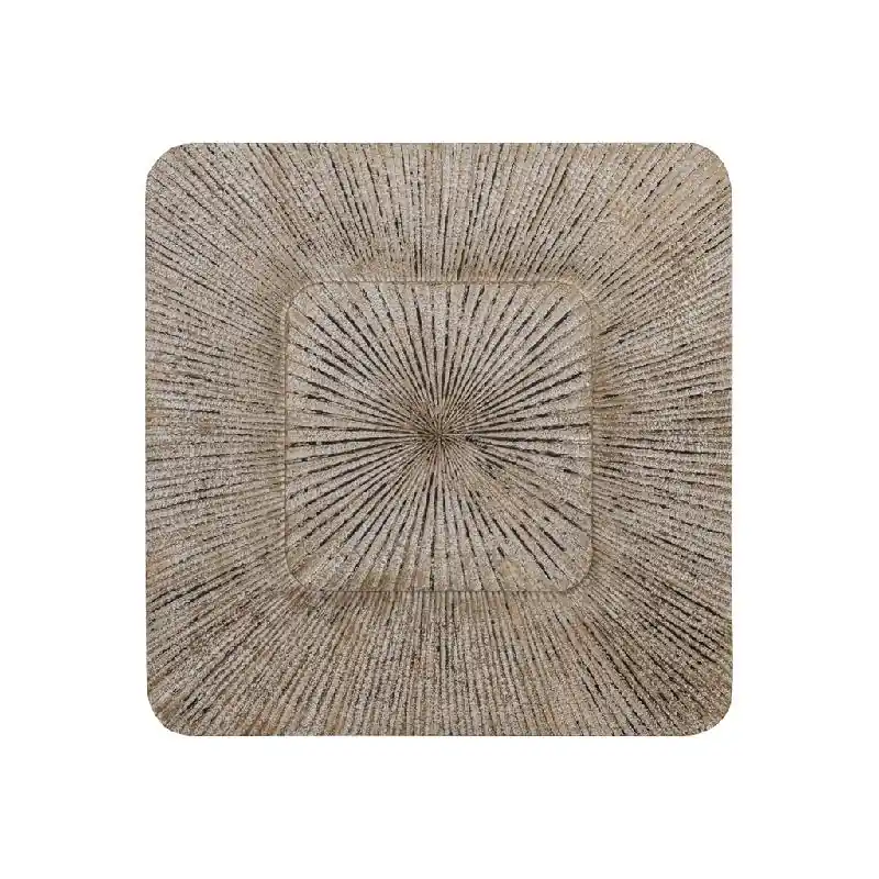 Wandpaneel aus MDF mit quadratischer Form, Rillenstruktur und Creme-Finish, S – Dishita | PTMD Highlight